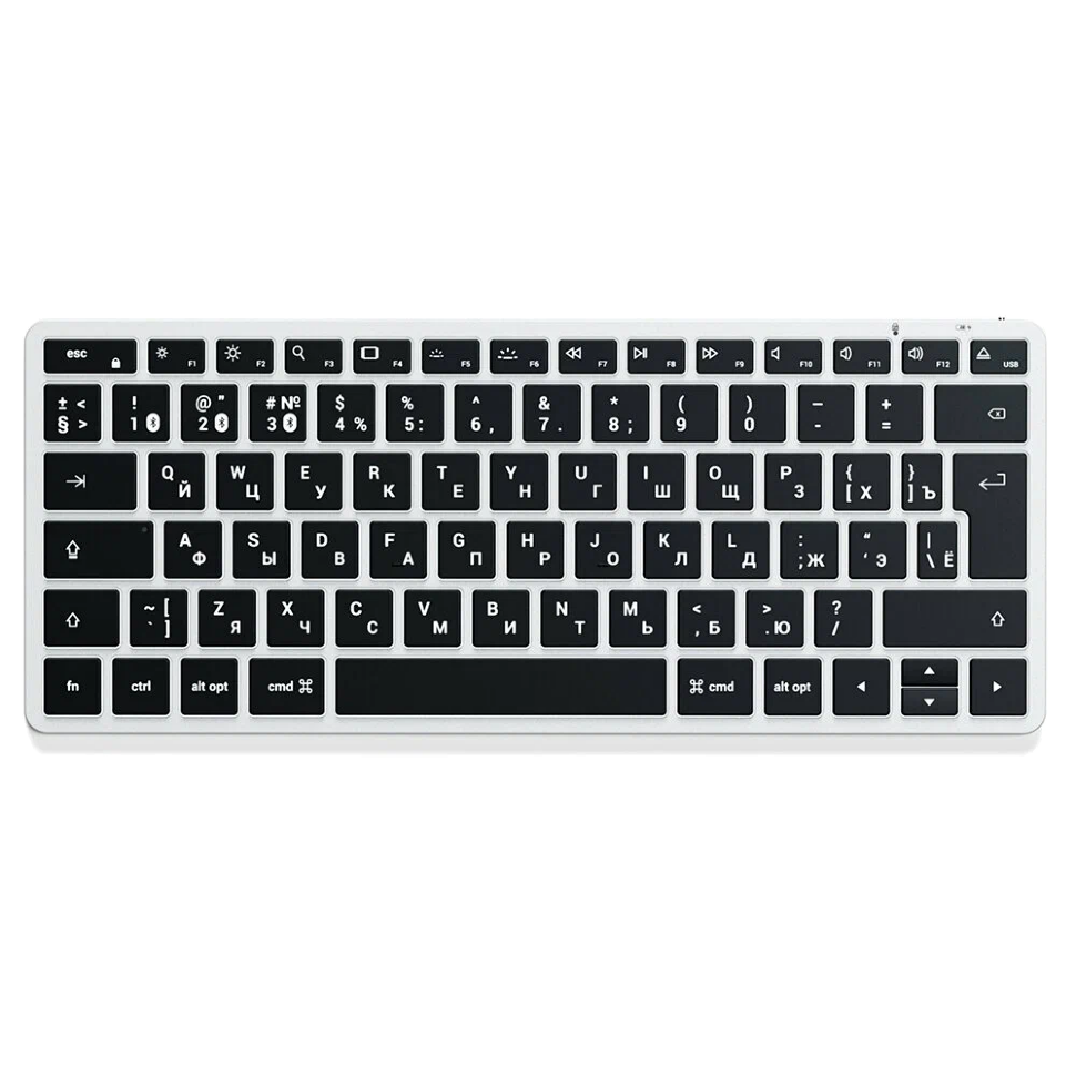 Клавиатура беспроводная Satechi Slim X1 (RU) Серебро 