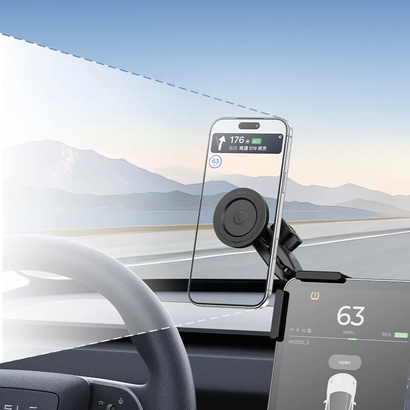 Держатель смартфона Ulanzi SK28 Magnetic Screen Mount для Tesla®