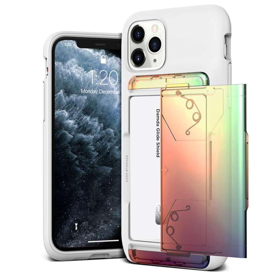 Чехол VRS Design Damda Glide Shield для iPhone 11 Pro White Orange - Purple 