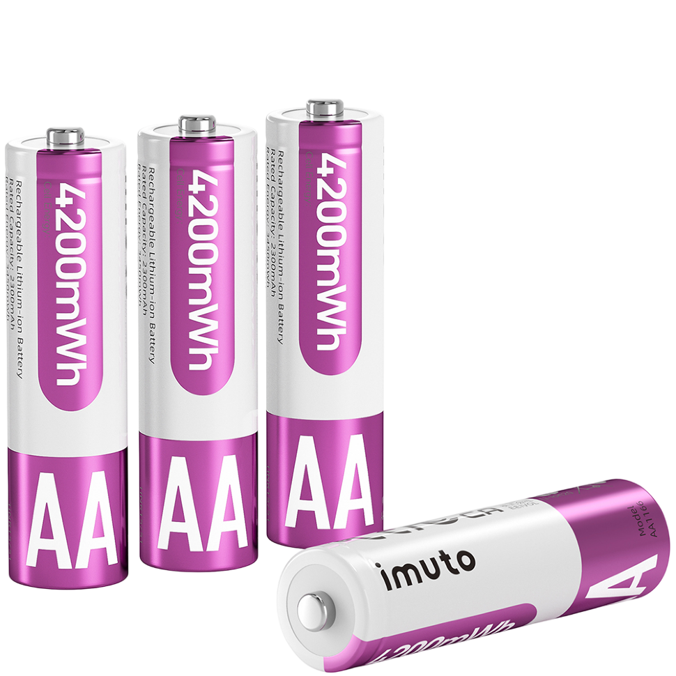 Аккумуляторные батарейки Imuto AA 4200 mWh (4шт) 