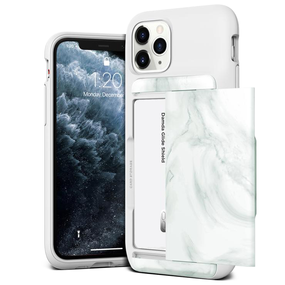 Чехол VRS Design Damda Glide Shield для iPhone 11 Pro White Marble 