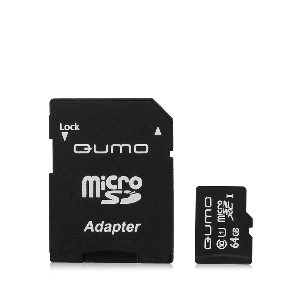 Карта памяти Qumo MicroSDXC 64 Гб UHS-I Class 1 (U1), Class 10 