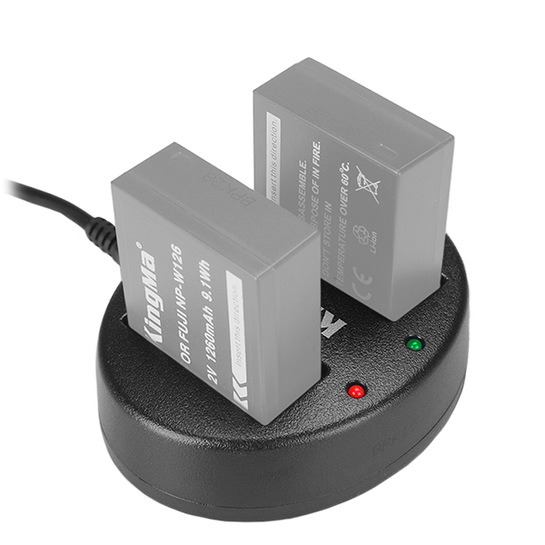 Зарядное устройство двойное KingMa BM015 для NP-W126/126S 