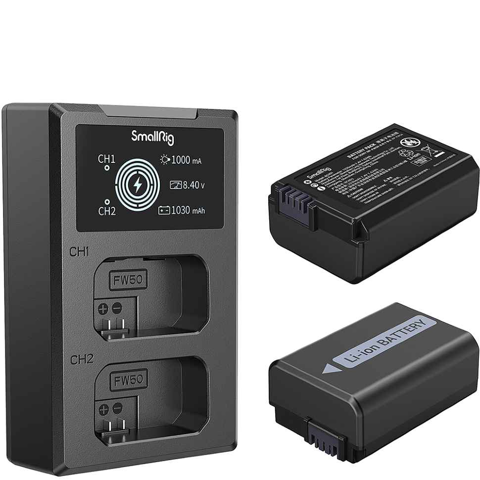 2 аккумулятора NP-FW50 + зарядное устройство SmallRig 3818 preOrder=06.07.2026