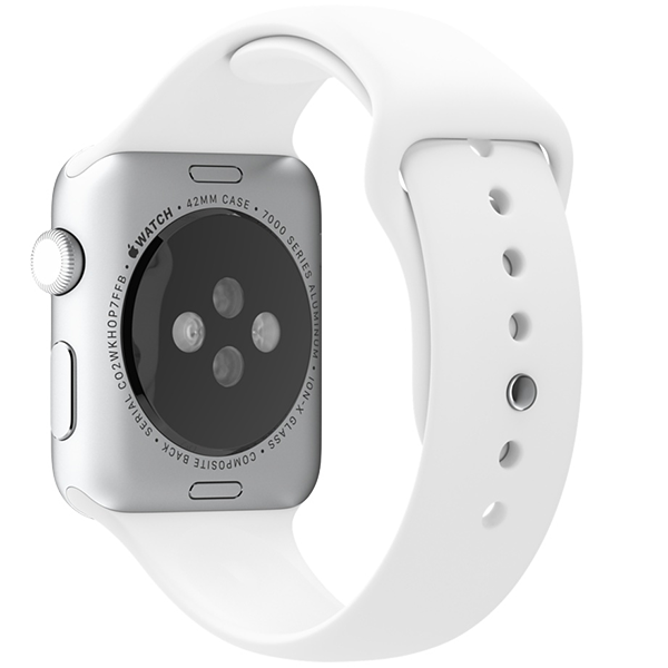Ремешок силиконовый Special Case для Apple Watch 42/44мм Белый S/M/L 