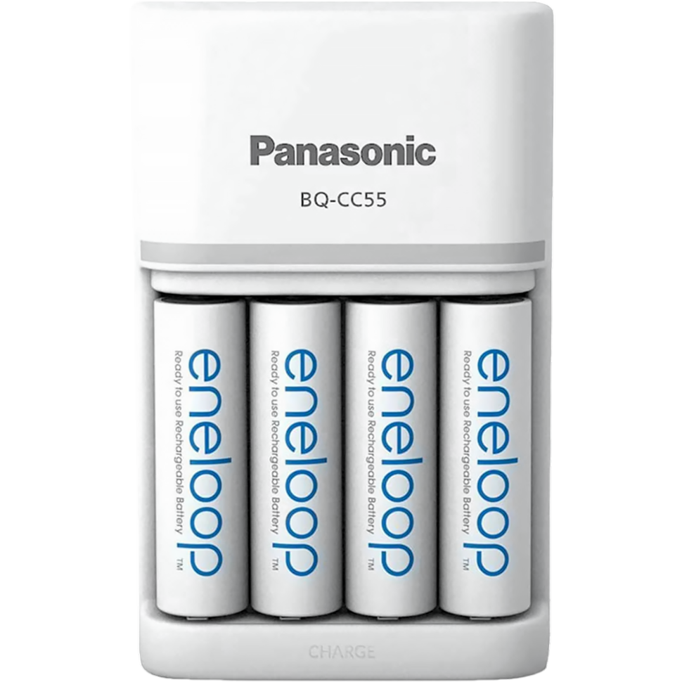 4 аккумуляторных батарейки Eneloop AA 2000mah + зарядное устройство Panasonic Smart-Quick Charger 