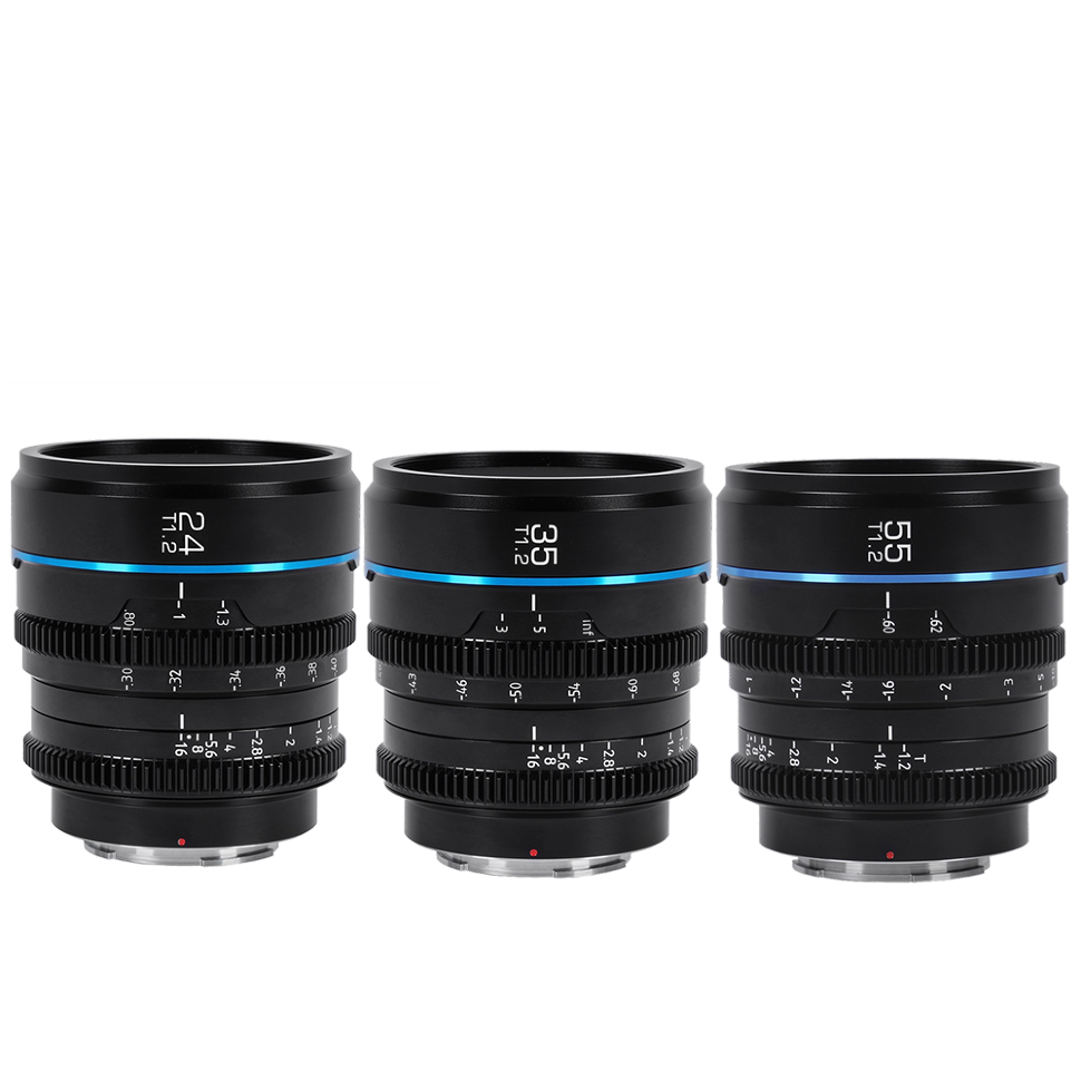 Комплект объективов Sirui Nightwalker 24/35/55mm T1.2 S35 X-mount Чёрный 
