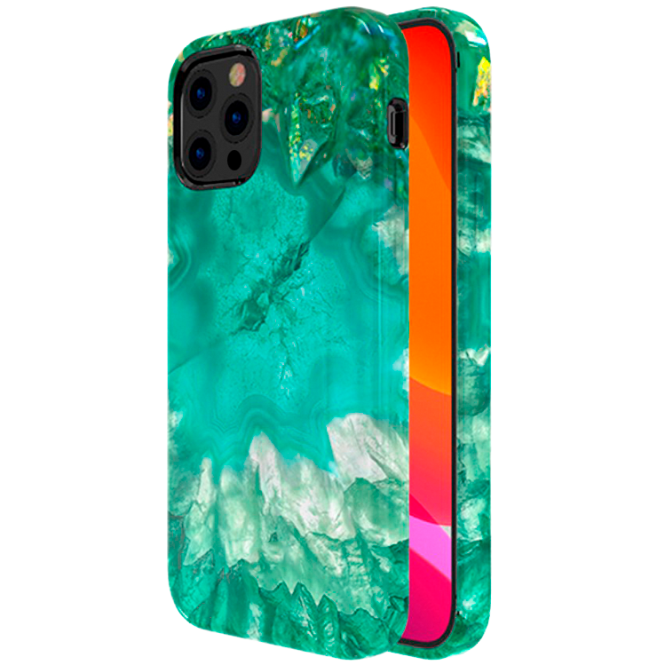 Чехол PQY Agate для iPhone 12/12 Pro Зелёный 
