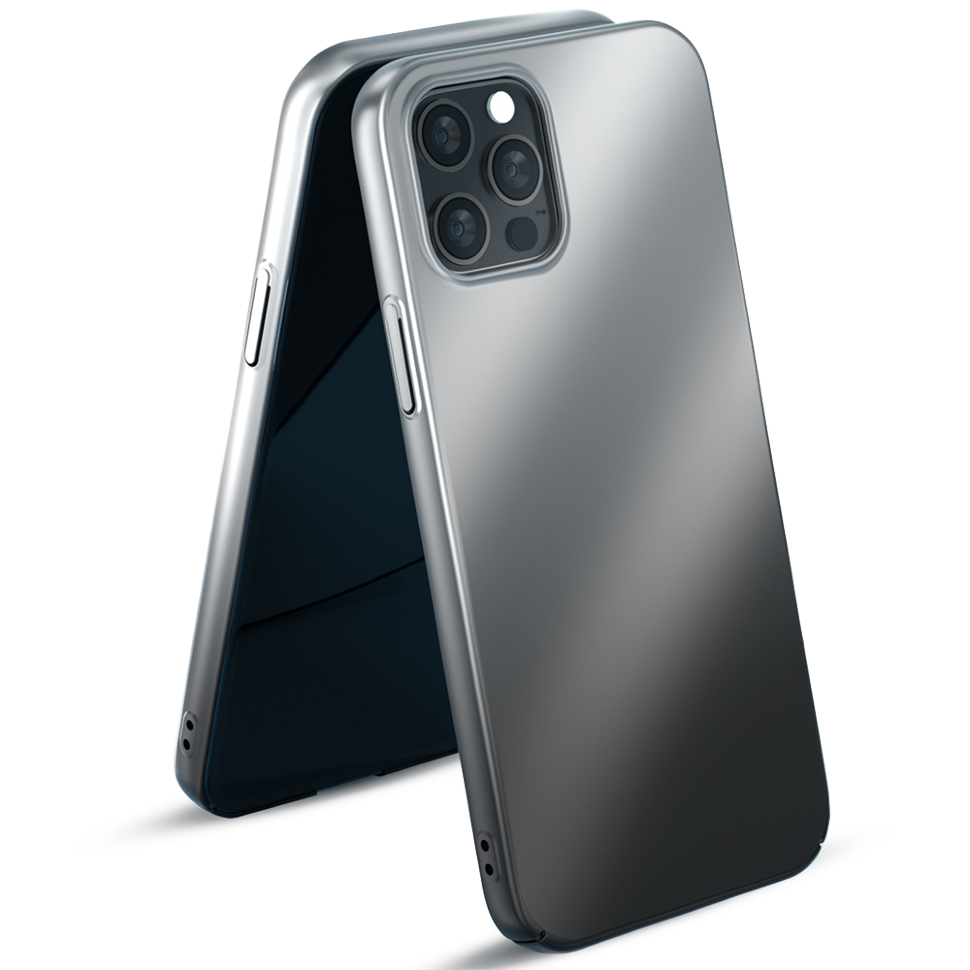 Чехол PQY Aurora для iPhone 12 Pro Max Серебро-Чёрный 