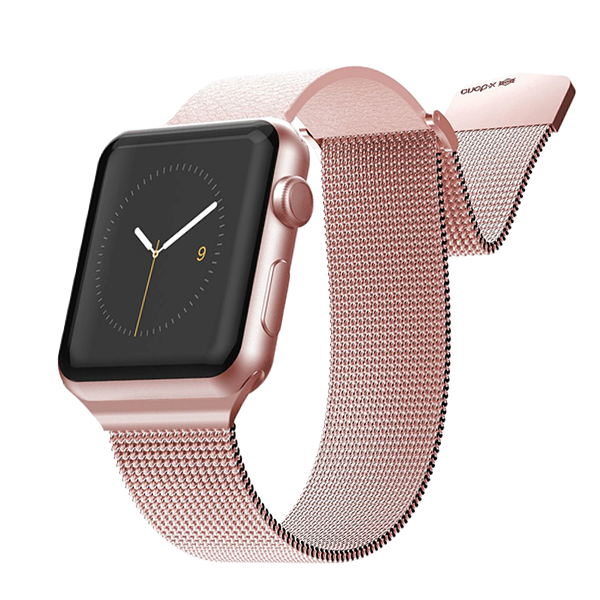 Ремешок X-Doria Hybrid Mesh для Apple Watch 38/40 мм Розовое золото 