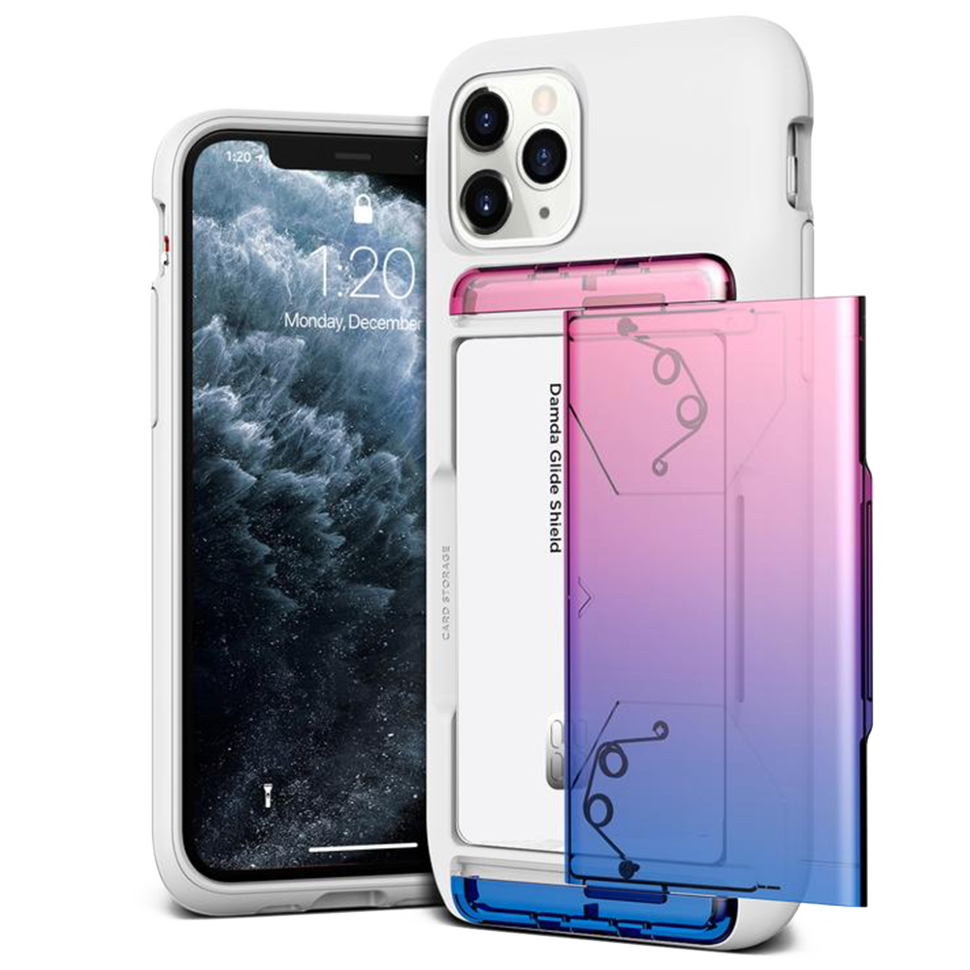 Чехол VRS Design Damda Glide Shield lля iPhone 11 Pro MAX White Pink - Blue 