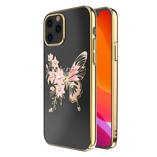 Чехол PQY Butterfly для iPhone 12 Pro Max Золотой 