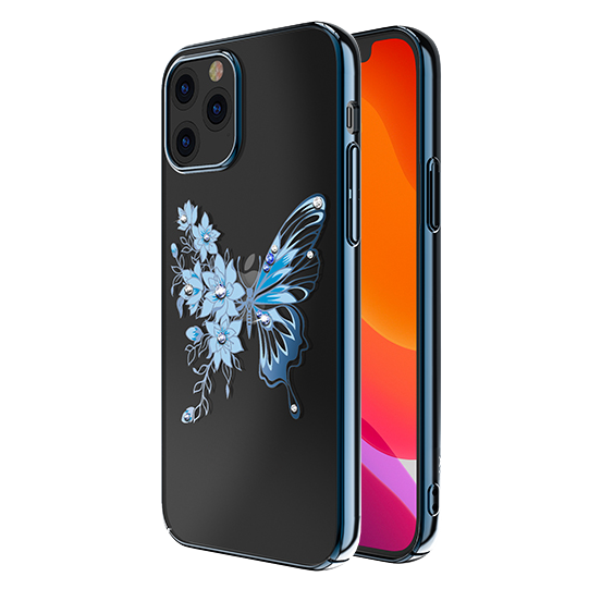 Чехол PQY Butterfly для iPhone 12 Pro Max Синий 