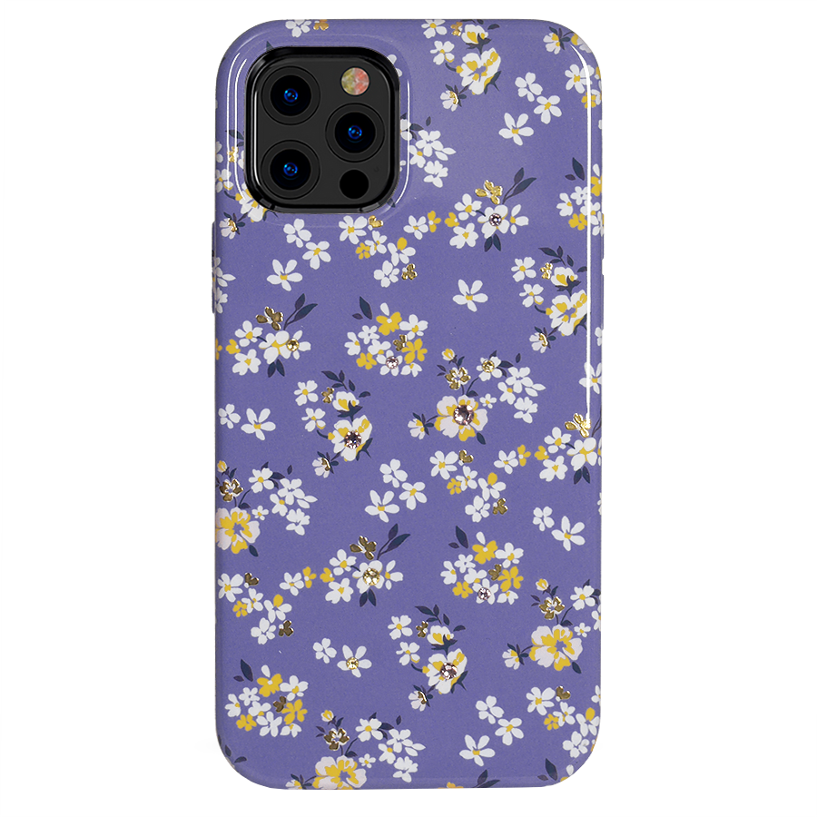 Чехол PQY Blossom для iPhone 12/12 Pro Фиолетовый 