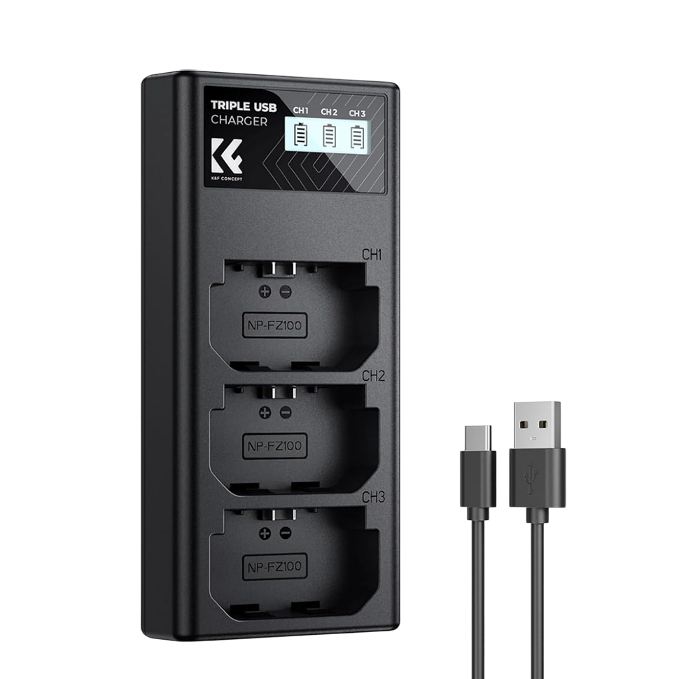 Зарядное устройство K&amp;F Concept Triple Slot для NP-FZ100 