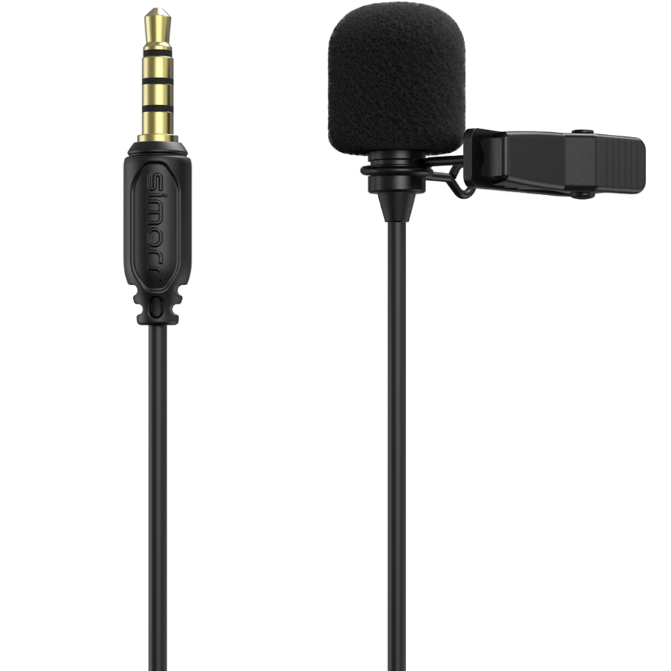 Микрофон петличный simorr Wave L1 3388B Чёрный 