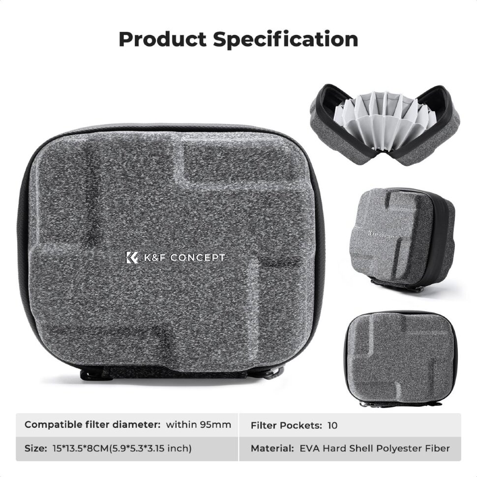 Кейс для светофильтров K&F Concept Accessories Filter Bag 08 L