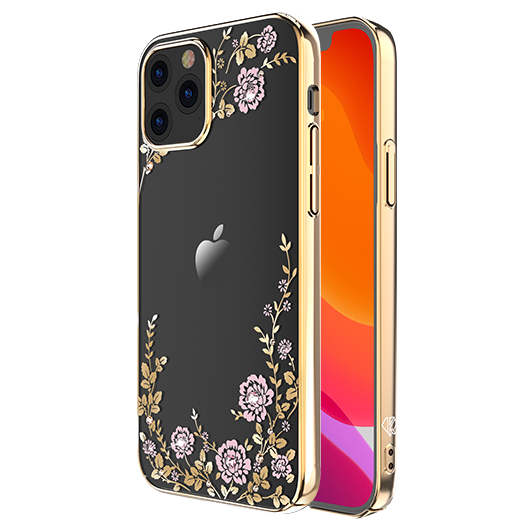 Чехол PQY Flora для iPhone 12 Pro Max Золотой 