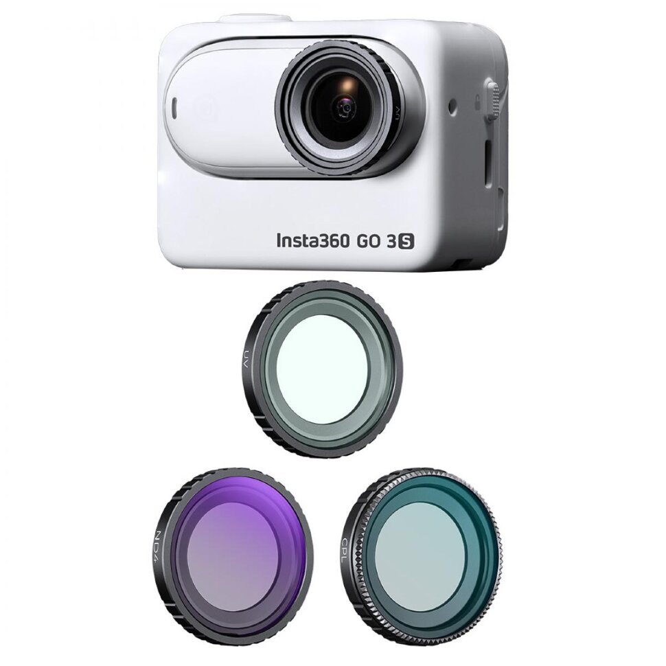 Комплект светофильтров K&F Concept UV+CPL+ND4 для Insta360 GO 3S (3шт)