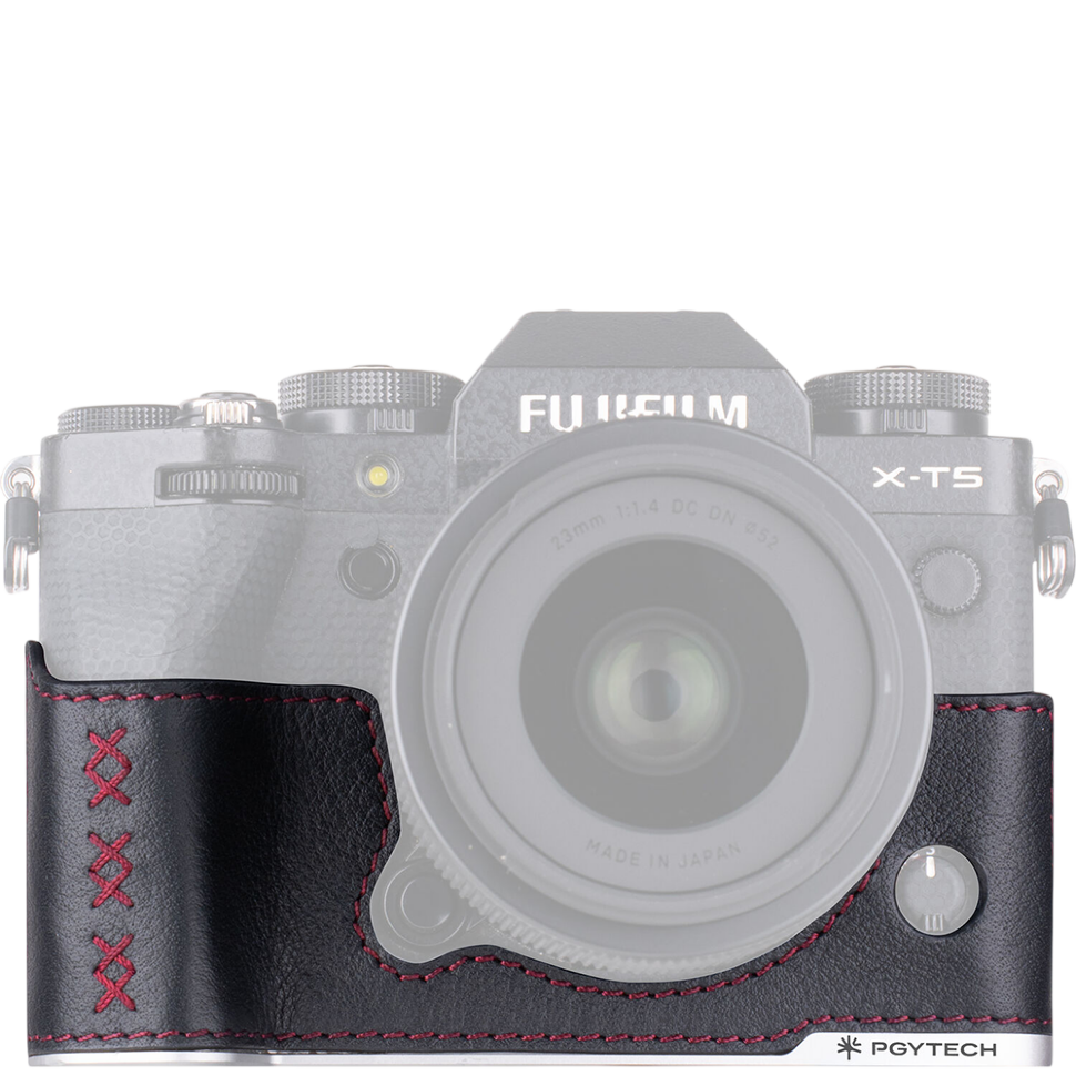 Чехол PGYTECH Leather Camera Case для Fujifilm X-T5 Чёрный 