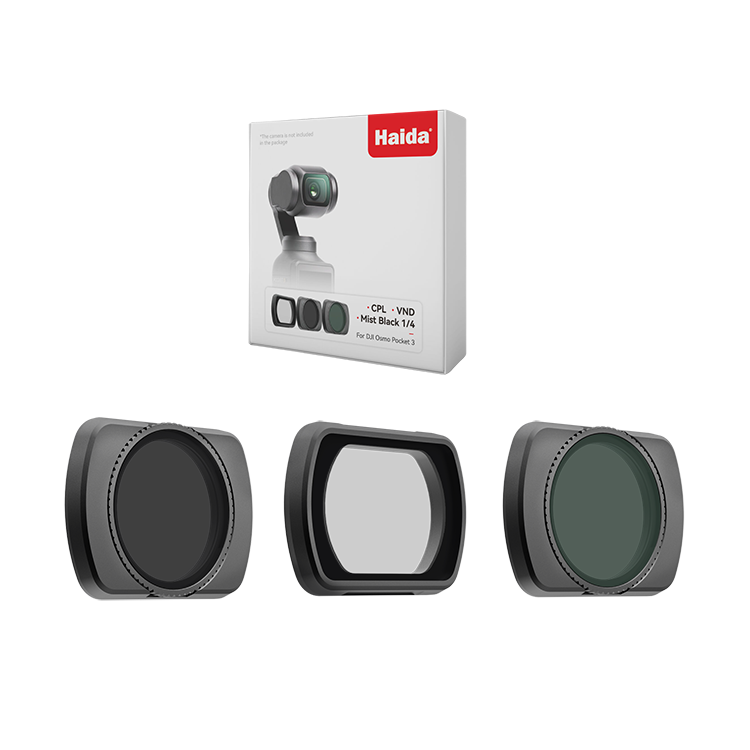 Комплект светофильтров Haida NanoPro Magnetic Filter Kit для DJI Osmo Pocket 3 (CPL,VND, Mist Black 1/4 )