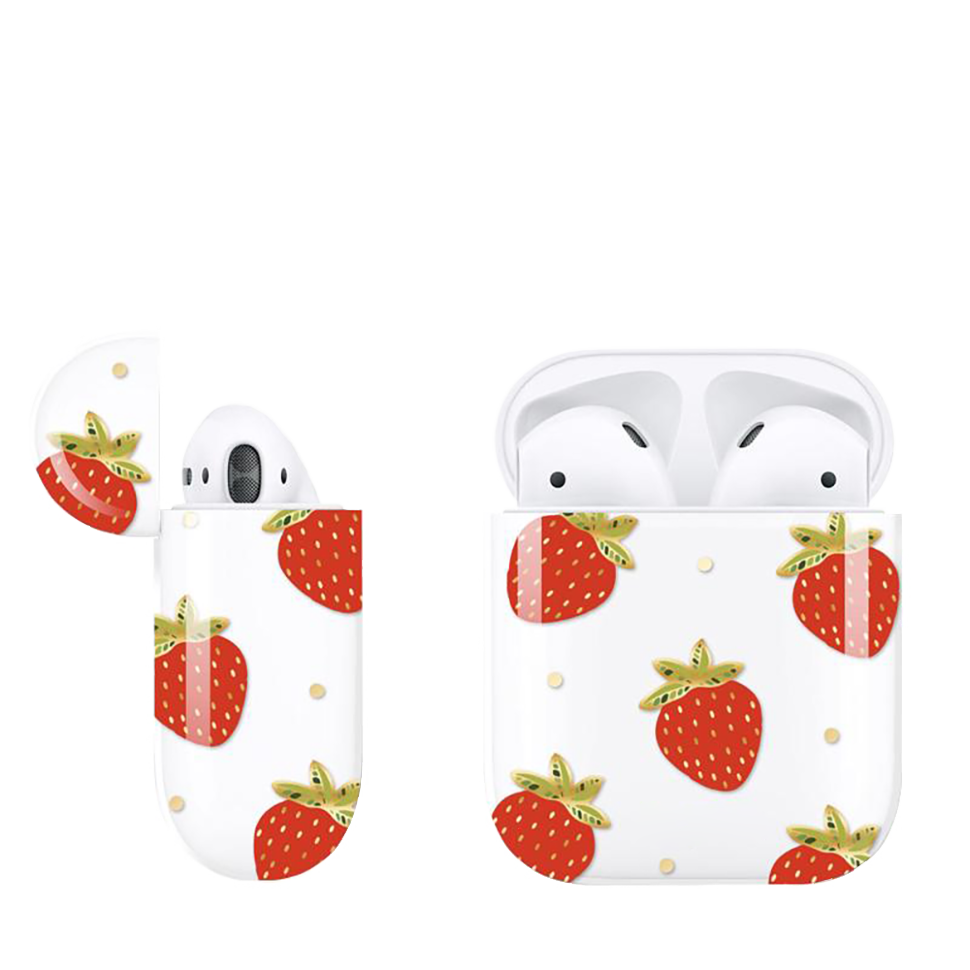 Чехол PQY для Apple Airpods Strawberry 
