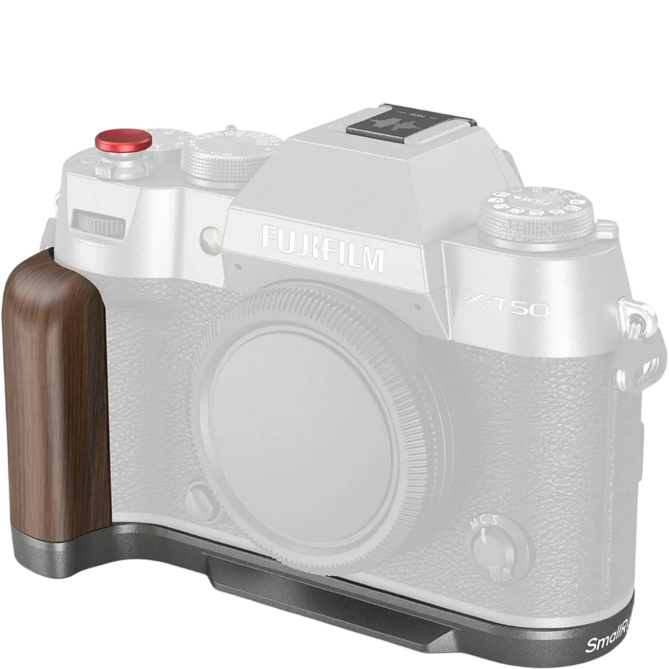 Площадка с рукояткой SmallRig Wooden для Fujifilm X-T50 Тёмное серебро 