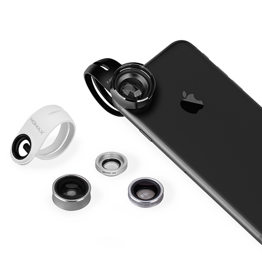 Набор из 4 объективов Momax 4in1 Superior Lens Kit для смартфона Серебро 