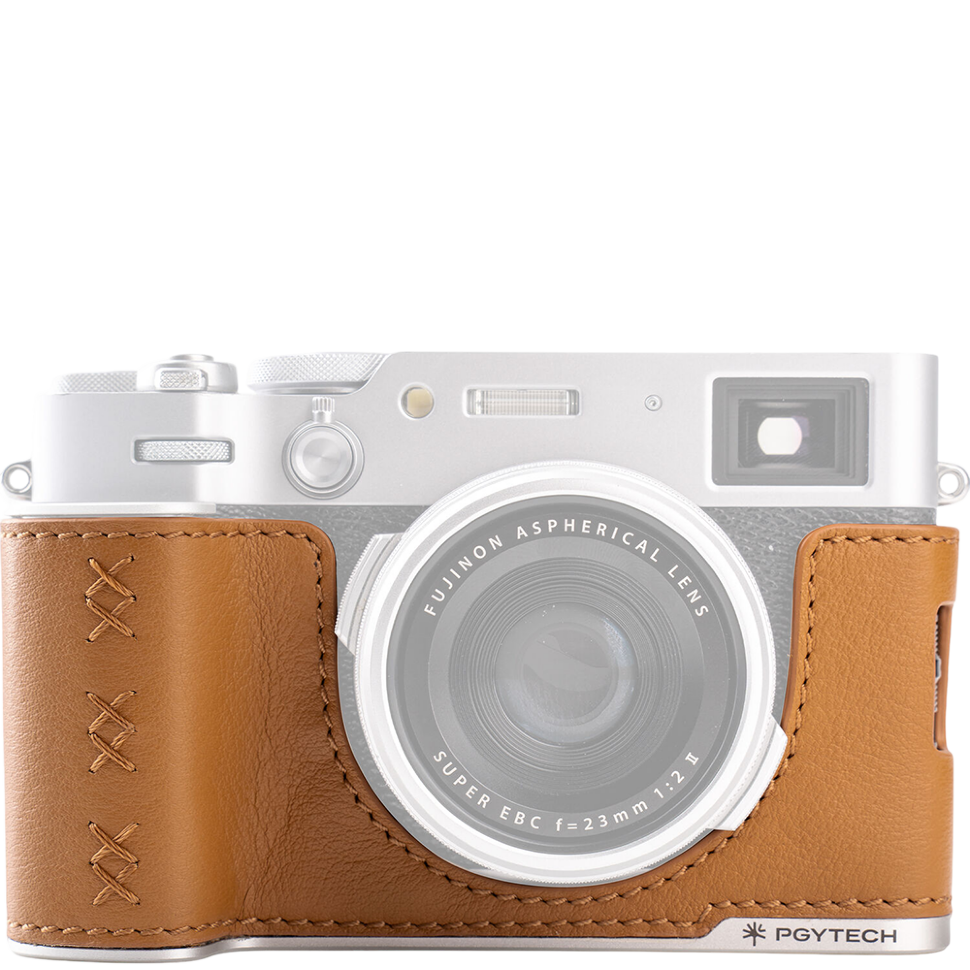 Чехол PGYTECH Leather Camera Case для Fujifilm X100VI Коричневый 
