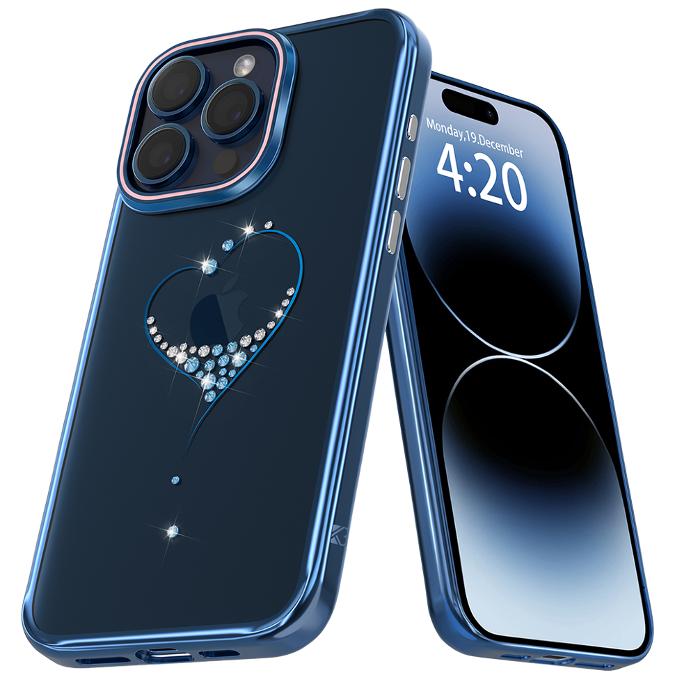 Чехол PQY Wish для iPhone 15 Pro Синий 
