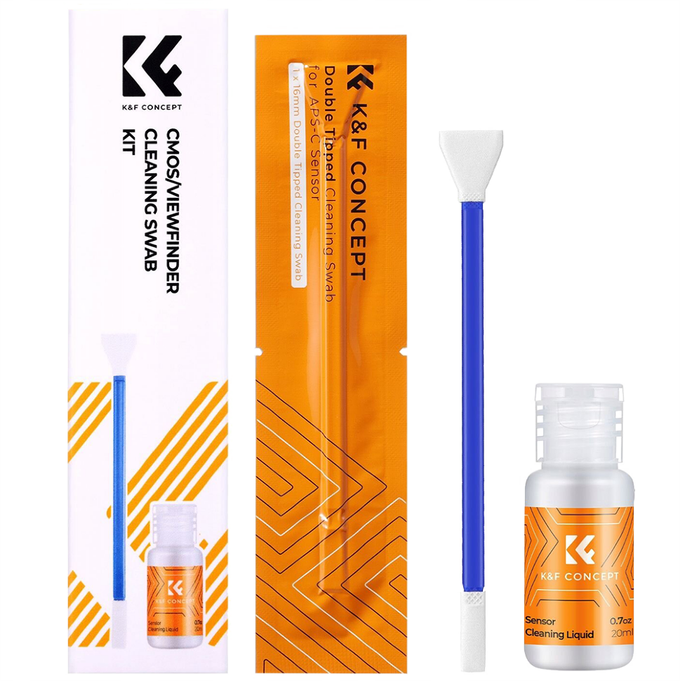 Набор для очистки матрицы K&amp;F Concept APS-C Cleaning Swab 5шт + жидкость 20мл preOrder=07.09.2026