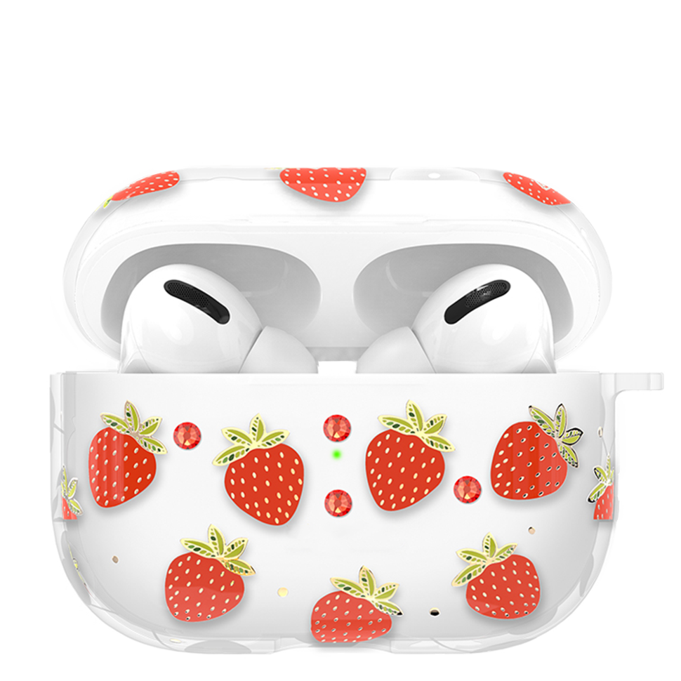 Чехол PQY Fruit для Apple Airpods Pro Strawberry 