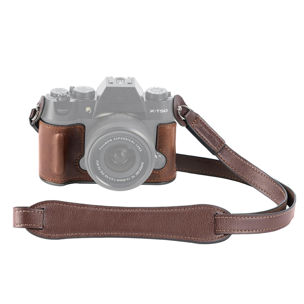 Чехол SmallRig Leather Half Case Kit для Fujifilm X-T50 Коричневый preOrder=05.08.2026