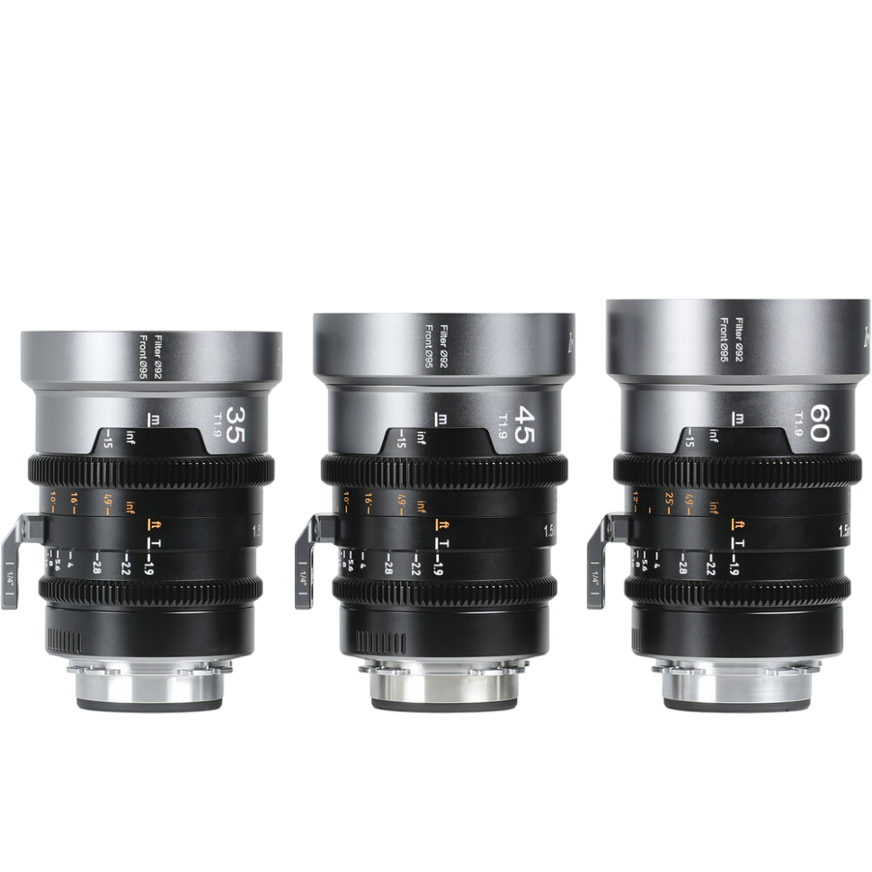Комплект объективов Sirui IronStar 35/45/60mm T1.9 Anamorphic Cine 1.5X Blue Flare EF/PL-mount 