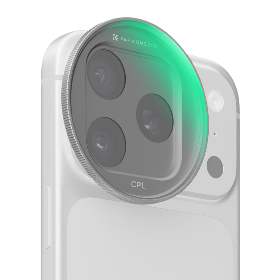 Светофильтр K&amp;F Concept FCA01 Snap-On CPL для iPhone 17 Pro/Pro Max Серебро 