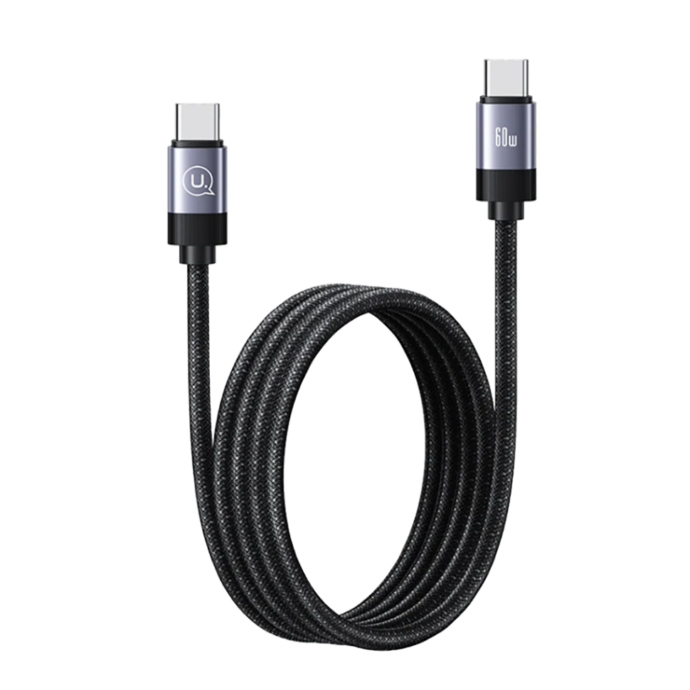 Кабель USAMS US-SJ704 Rui Magnetic 60W Type-C 1м Серый 