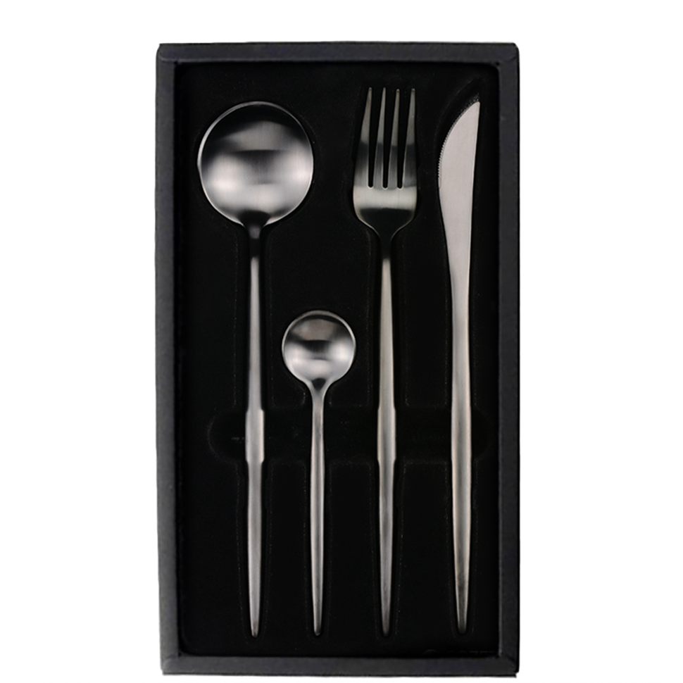 Столовые приборы Maison Maxx Stainless Steel Чёрный 