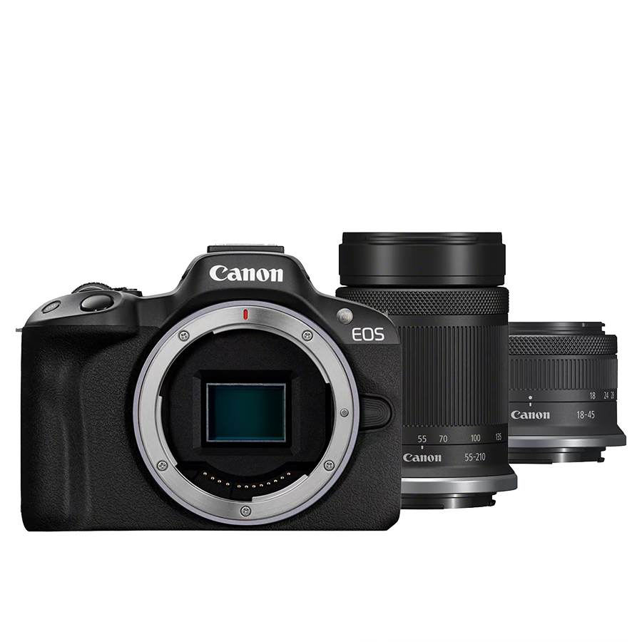 Беззеркальная камера Canon EOS R50 Kit (18-45 + 55-210 RF) Чёрная 