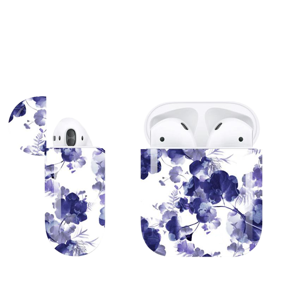 Чехол PQY для Apple Airpods Paint  Flora Style 