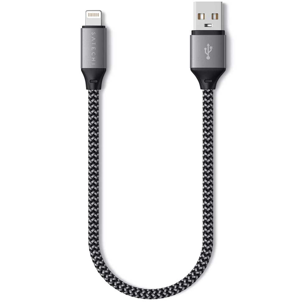 Кабель Satechi USB - Lightning 25см Серый preOrder=11.01.2023