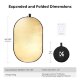 Комплект отражателей K&F Concept 5-in-1 Oval Foldable Reflector 60x90см - Изображение 256193
