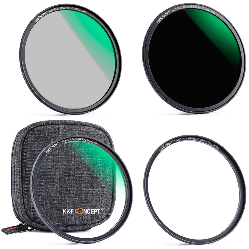 Комплект светофильтров K&amp;F Concept 3 in 1 magnetic (MCUV+CPL+ND1000) 67мм 