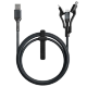 Кабель Nomad Universal Kevlar Lightning/Type-C/Micro-USB 1.5м - Изображение 119497