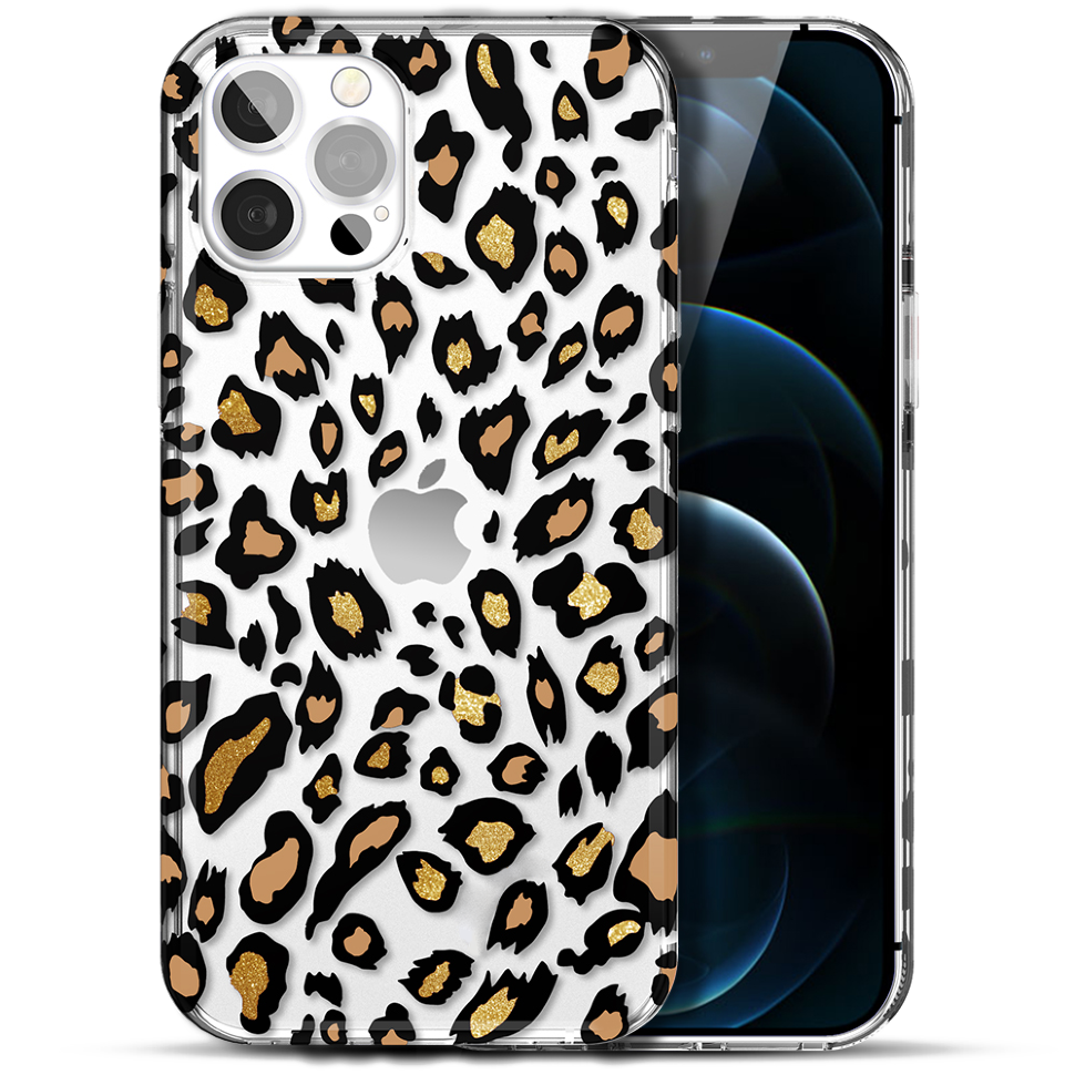 Чехол PQY Glamour для iPhone 12 Pro Max Leopard 