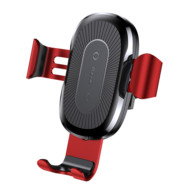 Автодержатель + беспроводная зарядка Baseus Car Gravity Mount Красный 