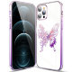 Чехол PQY Butterfly для iPhone 12/12 Pro Розовый/Фиолетовый - Изображение 167198