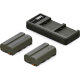 2 аккумулятора NP-F550 + зарядное устройство Tilta Battery Charger Зелёное - Изображение 287827