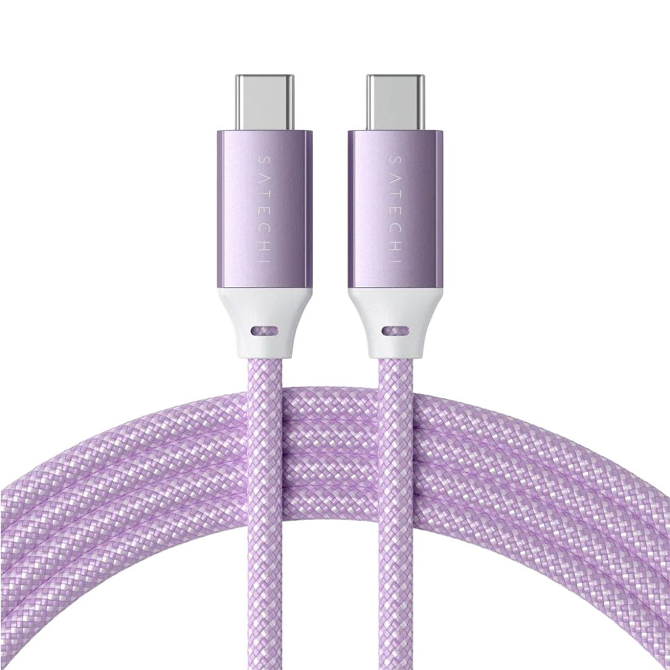 Кабель Satechi Type-C 100W 2м Фиолетовый 