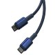Кабель Baseus Tungsten Gold Type-C 100W 1м Синий - Изображение 244355