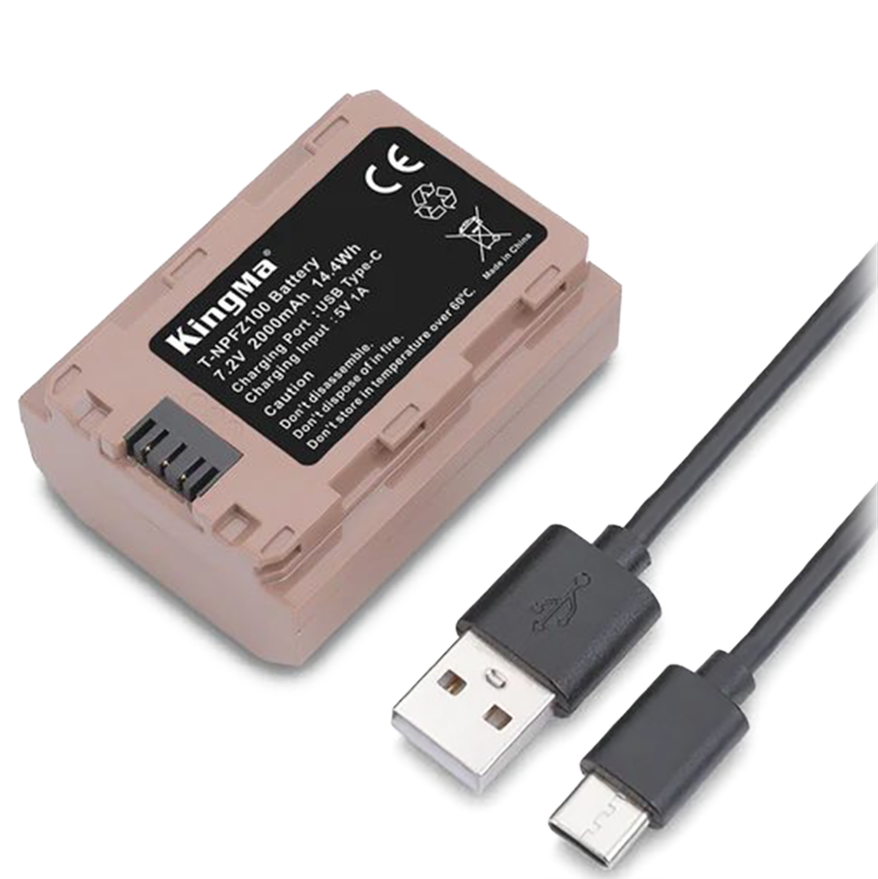 Аккумулятор Kingma NP-FZ100 Type-C 2000mAh 